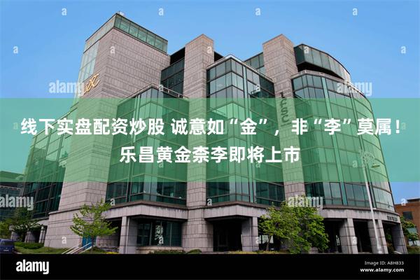 线下实盘配资炒股 诚意如“金”，非“李”莫属！乐昌黄金柰李即将上市