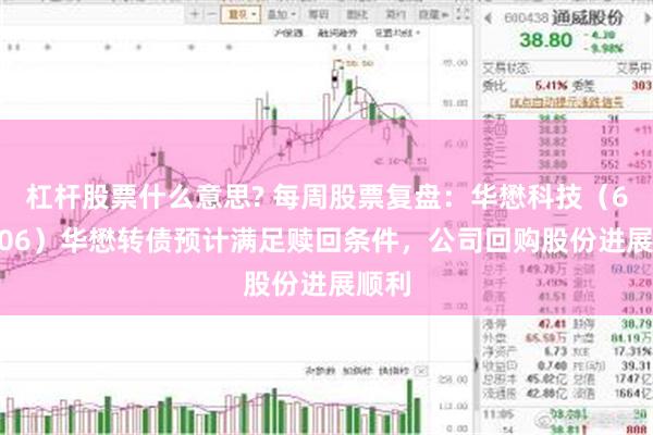杠杆股票什么意思? 每周股票复盘：华懋科技（603306）华懋转债预计满足赎回条件，公司回购股份进展顺利