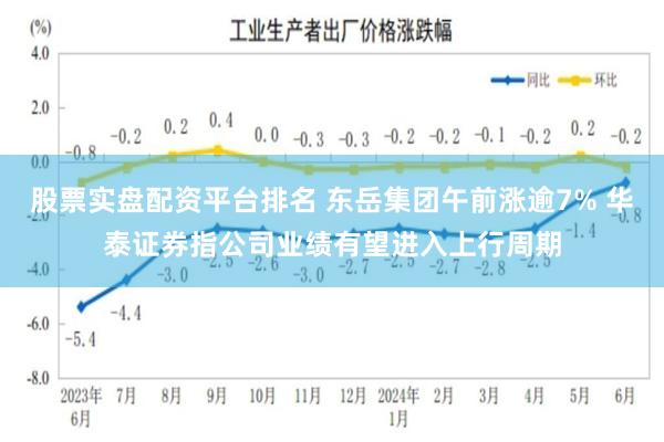 股票实盘配资平台排名 东岳集团午前涨逾7% 华泰证券指公司业绩有望进入上行周期