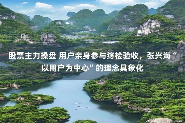 股票主力操盘 用户亲身参与终检验收，张兴海“以用户为中心”的理念具象化