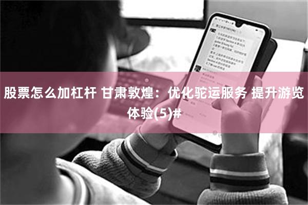 股票怎么加杠杆 甘肃敦煌：优化驼运服务 提升游览体验(5)#