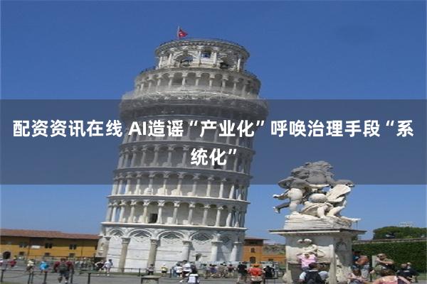 配资资讯在线 AI造谣“产业化”呼唤治理手段“系统化”