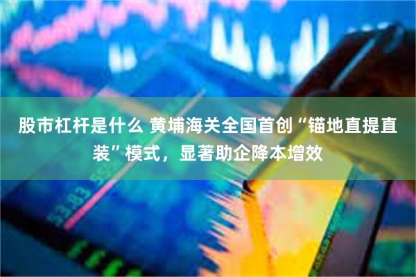 股市杠杆是什么 黄埔海关全国首创“锚地直提直装”模式，显著助企降本增效