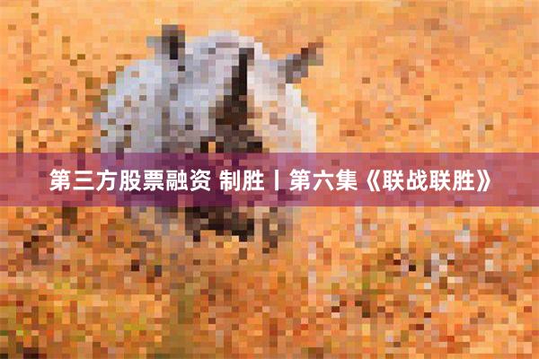 第三方股票融资 制胜丨第六集《联战联胜》