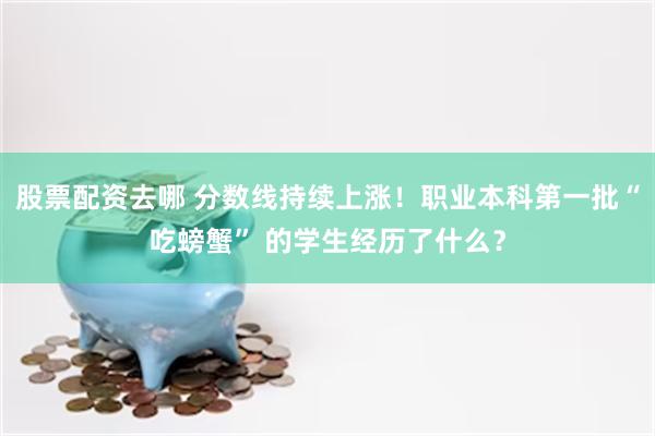 股票配资去哪 分数线持续上涨！职业本科第一批“吃螃蟹” 的学生经历了什么？