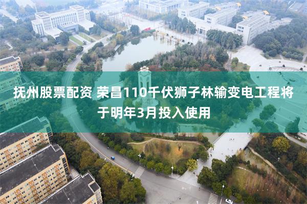 抚州股票配资 荣昌110千伏狮子林输变电工程将于明年3月投入使用