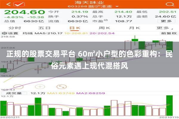 正规的股票交易平台 60㎡小户型的色彩重构：民俗元素遇上现代混搭风